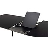ebuy24 Moola eetkamertafel 90x180/219cm met extra plaat zwart.