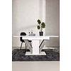 ebuy24 Disa eetkamertafel 80x120cm, uittrekbaar met extra plaat wit.