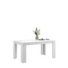ebuy24 Titan eetkamertafel 160/200 cm met extra plaat wit.
