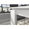 ebuy24 Titan eetkamertafel 160/200 cm met extra plaat wit.