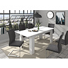 ebuy24 Titan eetkamertafel 160/200 cm met extra plaat wit.