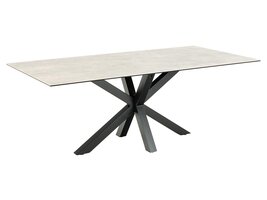 ebuy24 Heavir eetkamertafel 100x200cm grijs.