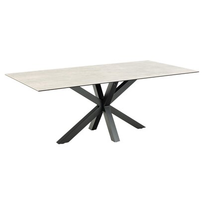 ebuy24 Heavir eetkamertafel 100x200cm grijs.