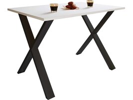 ebuy24 XonaX eetkamertafel 110x80cm wit, zwart.