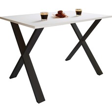 ebuy24 XonaX eetkamertafel 140x50cm wit, zwart.