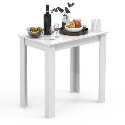 ebuy24 Esal80 eetkamertafel wit.