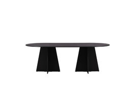 ebuy24 Bootcut eetkamertafel 115x230cm zwart.