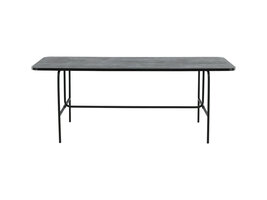 ebuy24 Uno eetkamertafel 90x200cm zwart.