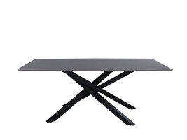 ebuy24 Pippi eetkamertafel 90x180cm grijs.