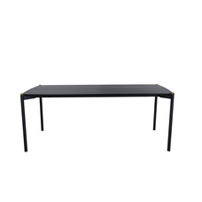 ebuy24 Pelle eetkamertafel 90x190cm zwart.