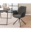 ebuy24 Atilla eetkamerstoel met armleuningen grijs.