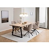 ebuy24 Atilla eetkamerstoel met armleuningen beige.