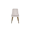 ebuy24 VelvetDeluxe eetkamerstoel velours beige, messing decor.