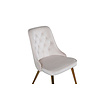 ebuy24 VelvetDeluxe eetkamerstoel velours beige, messing decor.
