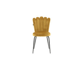 ebuy24 Limhamn eetkamerstoel velours geel.