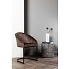 ebuy24 Evening eetkamerstoel met armleuningen donker bruin.
