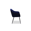 ebuy24 Savona eetkamerstoel velours blauw.