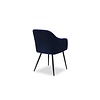 ebuy24 Savona eetkamerstoel velours blauw.