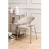 ebuy24 Aporty eetkamerstoel met armleuningen beige.