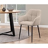 ebuy24 Brady eetkamerstoel med armleuningen beige.