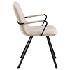 ebuy24 Surka eetkamerstoel met armleuningen beige.