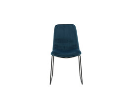 ebuy24 Muce eetkamerstoel velours blauw.