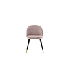 ebuy24 Velvet eetkamerstoel velours roze, zwart, messing decor.