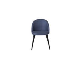 ebuy24 Velvet eetkamerstoel blauw.