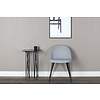 ebuy24 Velvet eetkamerstoel fluweel lichtgrijs, zwart.