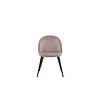 ebuy24 Velvet eetkamerstoel velours roze, zwart.