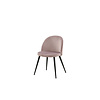 ebuy24 Velvet eetkamerstoel velours roze, zwart.