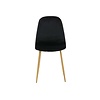 ebuy24 Polar eetkamerstoel velours zwart, eik decor.