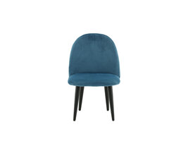 ebuy24 Velvet eetkamerstoel aan kinderen velours blauw.