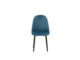 ebuy24 Polar eetkamerstoel aan kinderen velours blauw.