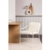 ebuy24 Tvist eetkamerstoel met armleuningen PU kunstleer beige.