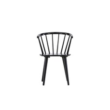 ebuy24 Bobby eetkamerstoel met armleuningen hout zwart.