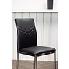 ebuy24 Lily eetkamerstoel PU kunstleer zwart.