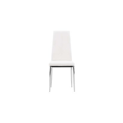 ebuy24 Pastill eetkamerstoel PU kunstleer wit.