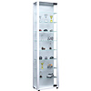 ebuy24 Edana Maxi vitrinekast 1 glazen deur met ledverlichting, glazen vitrinekast met 8 glazen plankenwit.