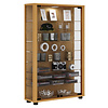 ebuy24 Lumo Mini vitrinekast 2 glazen deuren, glazen vitrines met ledverlichtingBeuken decor.