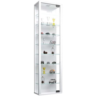 ebuy24 StanoMaxi glazen vitrines wandmontage 1 glazen deur wit.