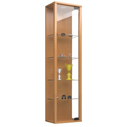 ebuy24 StanoMini glazen vitrines wandmontage 1 glazen deur beuken decor.