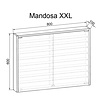 ebuy24 MandosaXXL glazen vitrines wandmontage 2 glazen deuren wit.
