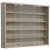 ebuy24 AgisaL glazen vitrines wandmontage 2 schuifdeuren eik decor.