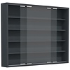ebuy24 AgisaL glazen vitrines wandmontage 2 schuifdeuren antraciet.