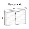 ebuy24 MandosaXL glazen vitrines wandmontage 2 glazen deuren wit.