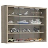 ebuy24 AgisaM glazen vitrines wandmontage 2 schuifdeuren eik decor.