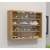ebuy24 AgisaM glazen vitrines wandmontage 2 schuifdeuren beuken decor.