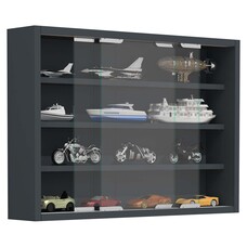 ebuy24 AgisaM glazen vitrines wandmontage 2 schuifdeuren antraciet.