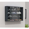 ebuy24 AgisaM glazen vitrines wandmontage 2 schuifdeuren antraciet.
